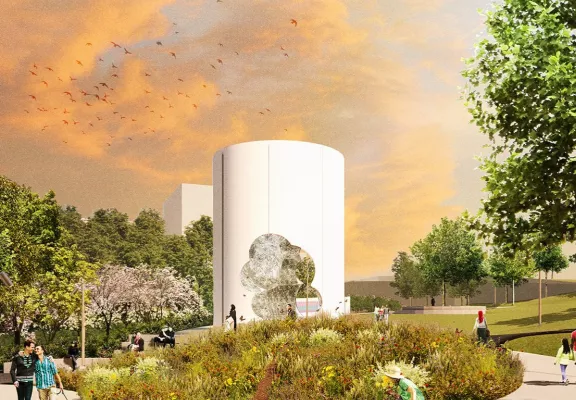 Rendering of the 2SLGBTQI+ National Monument, called Thunderhead, in Ottawa, a construction project built by Pomerleau.
