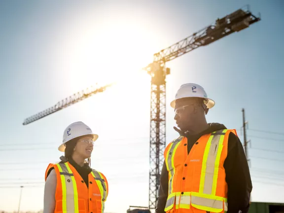 two construction workers