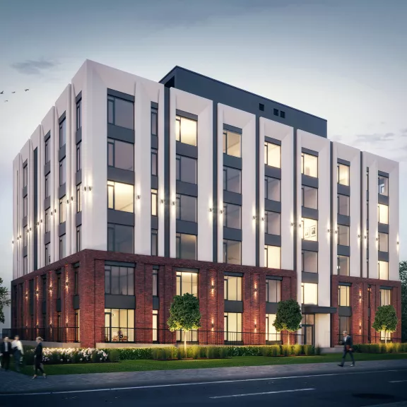 Rendering of building.