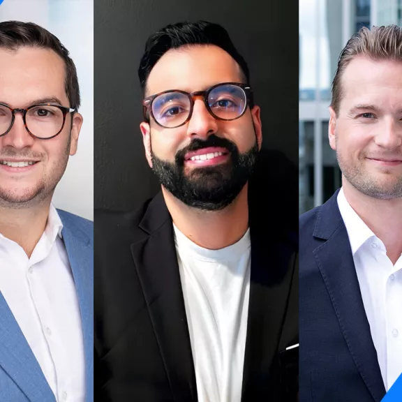 Three Pomerleau employees honored by On-Site in the Top 40 Under 40 2025: Warren Dietrich, Bahaa Hajar and Matthew Walmsley