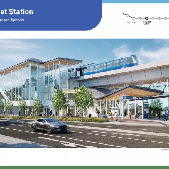Rendering of train station