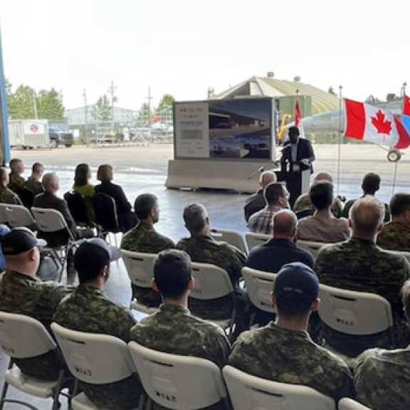 Inauguration des travaux à la Base des Forces Canadiennes à Bagotville