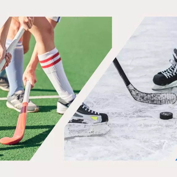 Hockey sur glace vs. hockey sur gazon