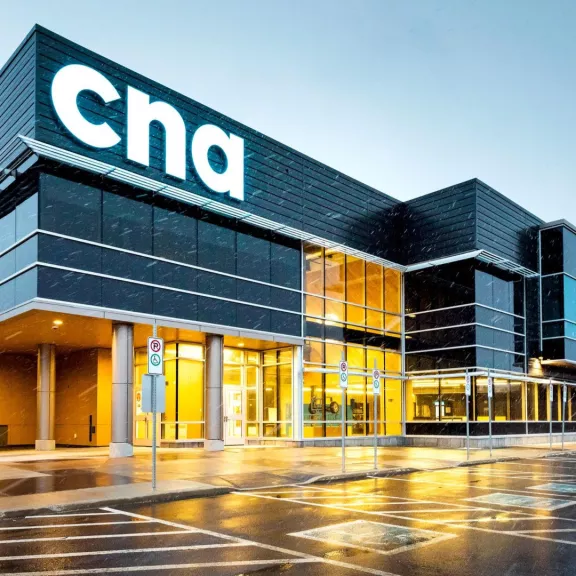 Construction of the College of the North Atlantic Heavy Equipment Centre of Excellence in Stephenville in Newfoundland and Labrador by Pomerleau