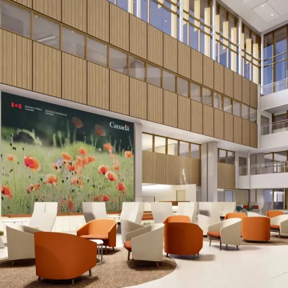 Rendering of the Daniel J. MacDonald Building Modernization Project built by Pomerleau in Charlottetown in Prince Edward Island.