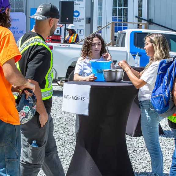 Raffle at Block 11 celebrations