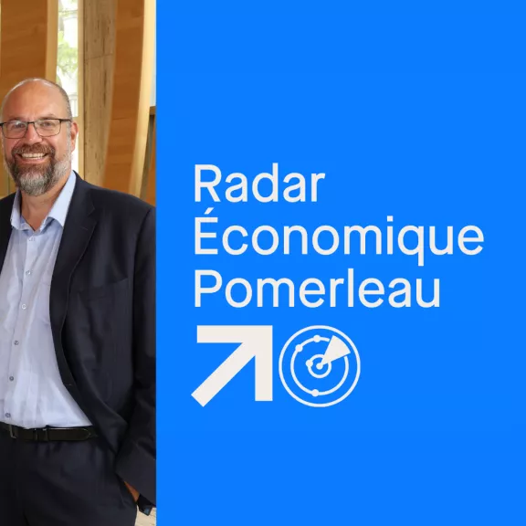 Lancement du Radar Économique Pomerleau avec ses auteurs, Sean Boyer et Jean-François Perras.
