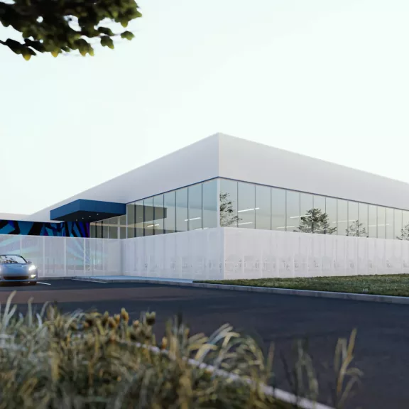 Rendu 3D d'un centre de données dans la région de Montréal