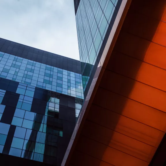 view of a building from the ground