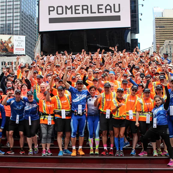 people on steps posing for a picture