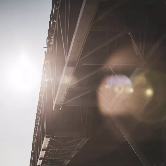 close up of a bridge