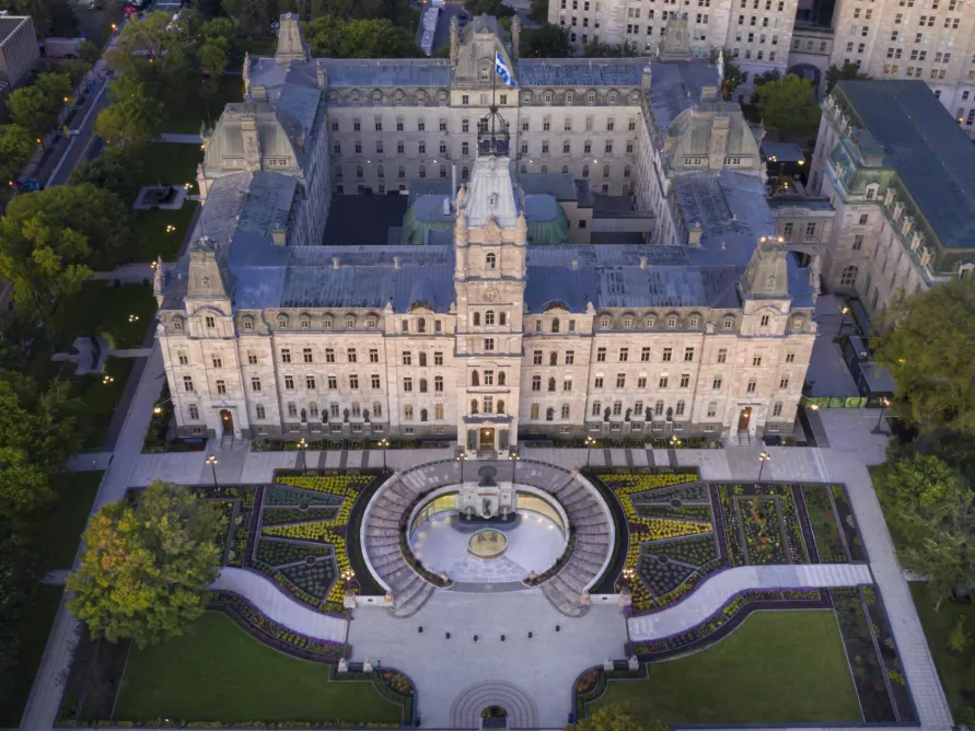 National Assembly Infrastructure Improvement, in Quebec City, Quebec, an example of a government building project built by Pomerleau