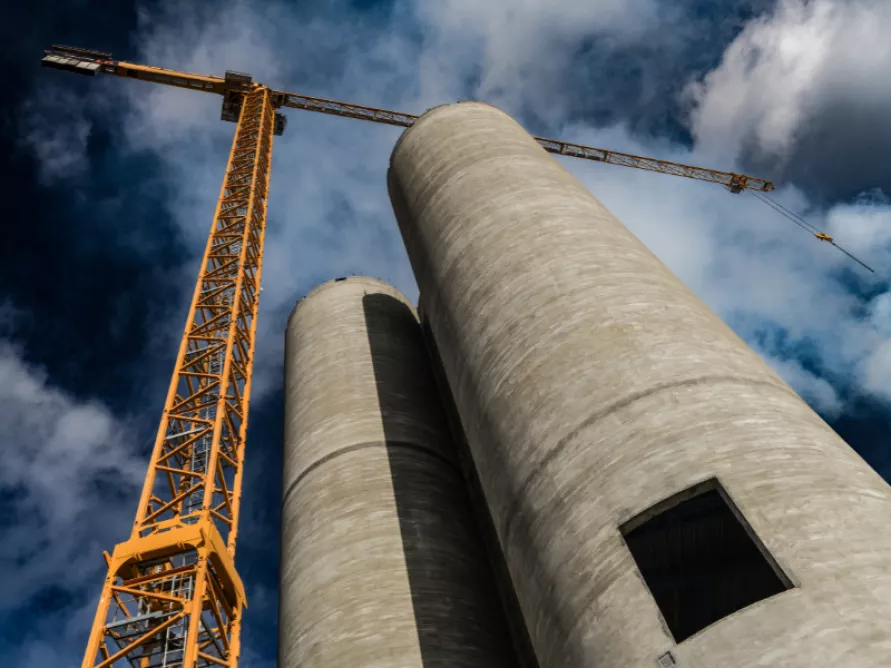 Construction Works on a formwork construction site of Pomerleau
