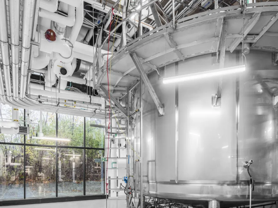 Interior of a pharmaceutical building project in Canada, built by Pomerleau.