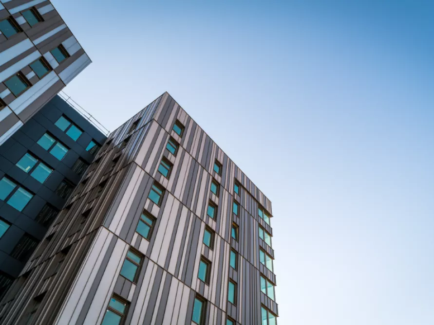 The University of Toronto New Student Residence in Scarborough, Ontarion, an example of a residential construction project built by Pomerleau.