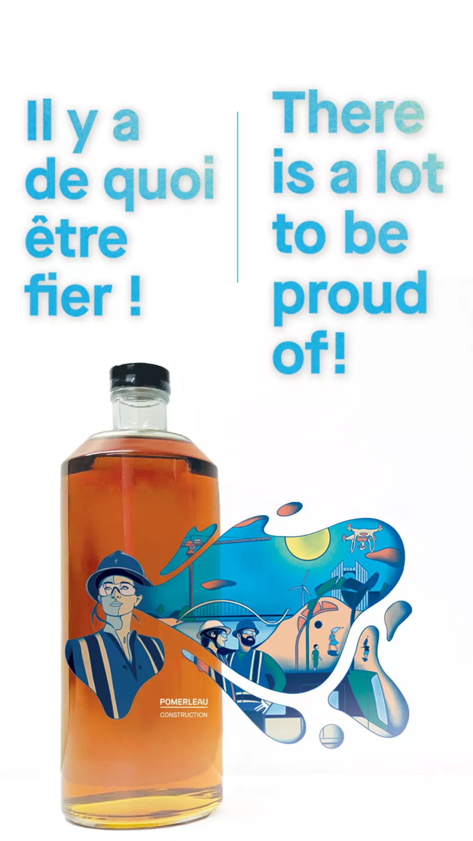 Bouteille de la campagne de sirop d'érable 2025 de Pomerleau - Bottle of the 2025 Pomerleau maple syrup campaign