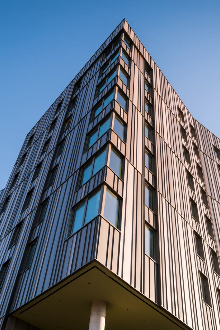 The University of Toronto New Student Residence in Scarborough, Ontario, an example of Pomerleau's innovative ways of constructing buildings.